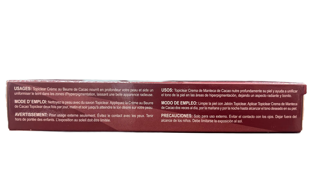 Topiclear Cocoa Butter Cream - Tube 1.76 oz. (Pack of 2) by Topiclear