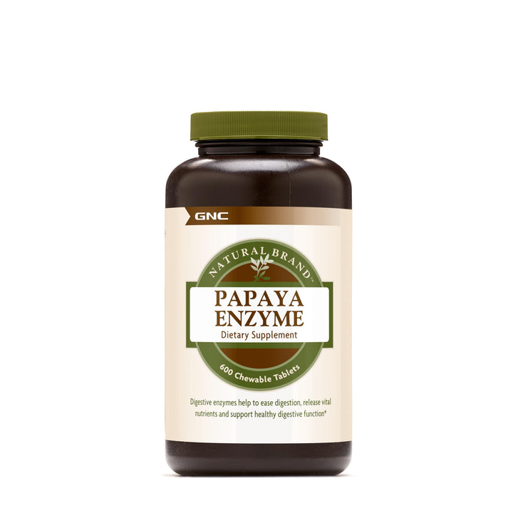 GNC Natural Brand Papaya Enzyme, 600 Tablets, Supports Healthy Digestive Function