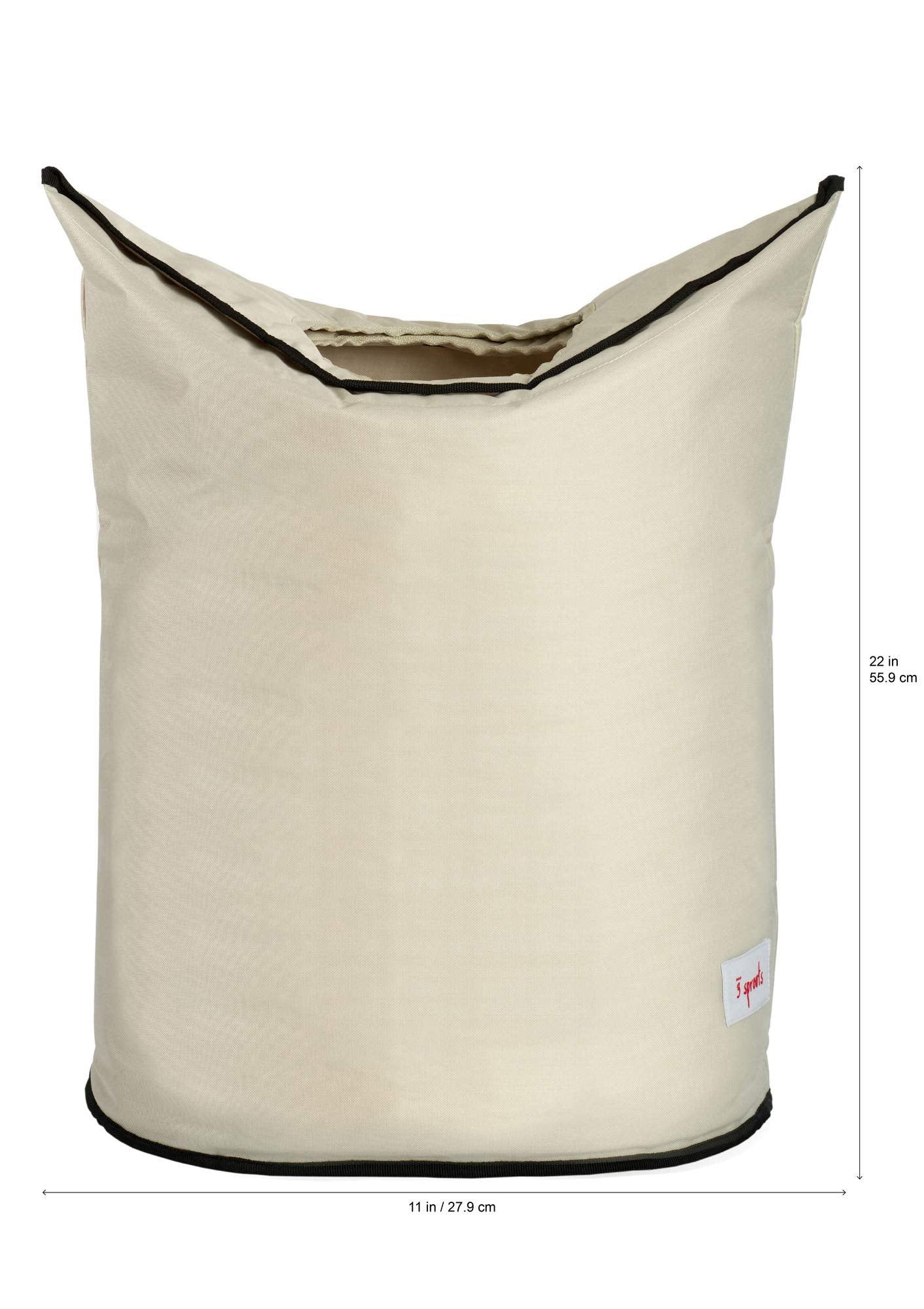 3 Sprouts Baby Laundry Basket for Nursery - Hamper with Handles/Lid, Large Storage Basket, Toy Bin, Room Decor - Kids Hamper, Baby Clothes Storage Organizer, Goat