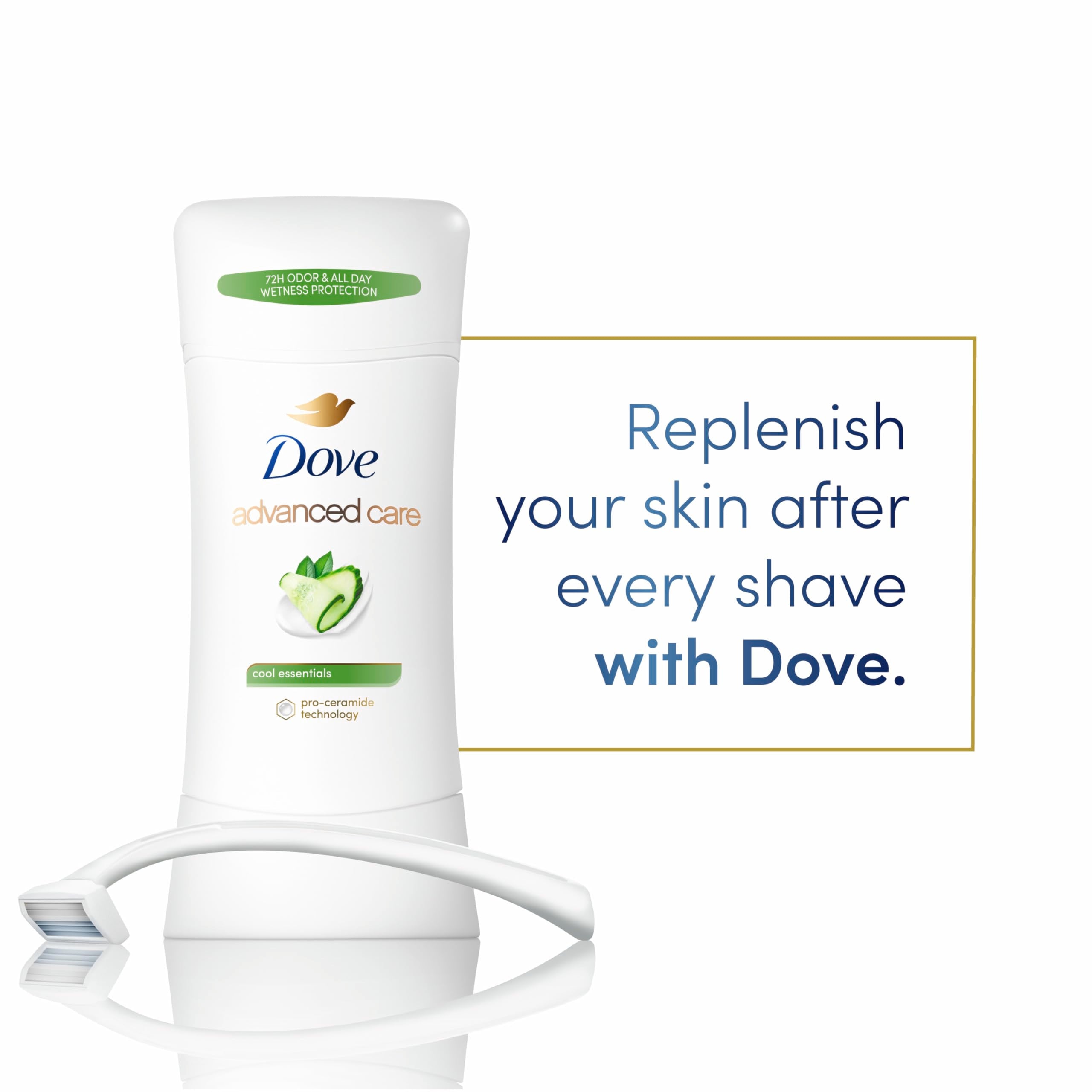 2.6 oz, 4 Count , Cool Essentials : Dove Advanced Care Antiperspirant, Cool Essentials 2.6 oz, 4 Count