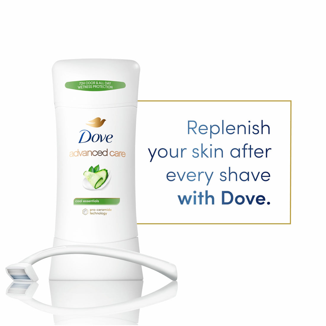 2.6 oz, 4 Count , Cool Essentials : Dove Advanced Care Antiperspirant, Cool Essentials 2.6 oz, 4 Count