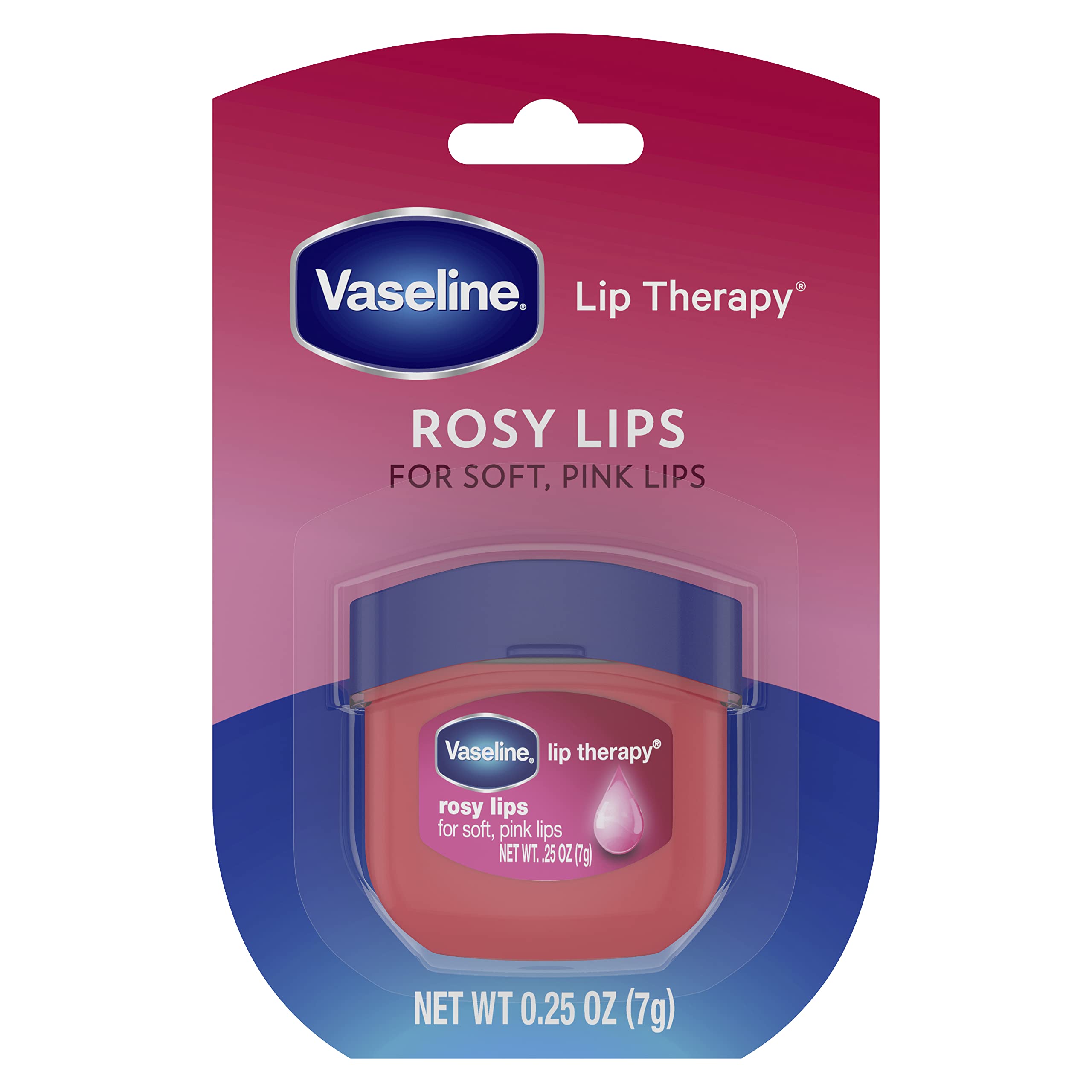 Vaseline Lip Therapy Rosy Lips 6-Pack – Moisturizing Lip Balm for Very Dry Lips in Mini Jars, 0.25 Oz Ea