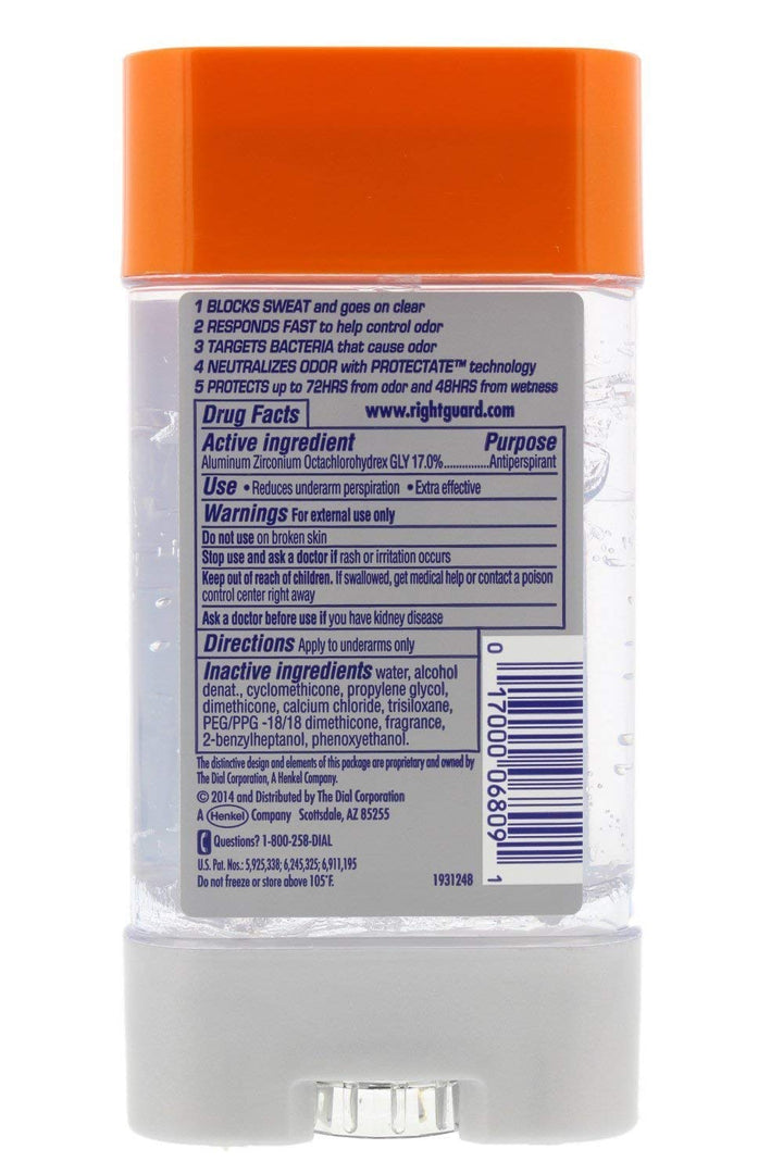 Right Guard Total Defense 5 Power Gel, Antiperspirant and Deodorant, Artic Refresh 4 Ounce 4 PK