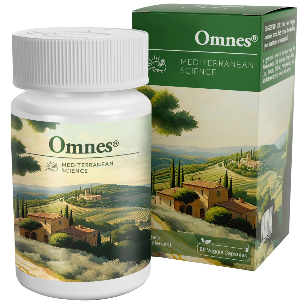 Generic Omnes | Complete Multivitamin | Natural Extracts from Premium Mediterranean Diet Ingredients | +12 Vitamins and Minerals | Nutrition, Antioxidants, Energy | 60 Capsules