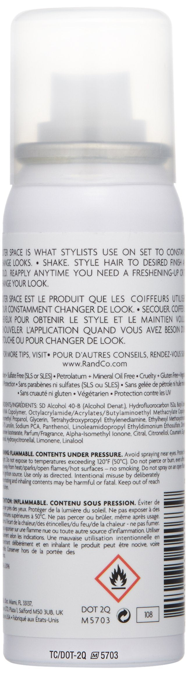 R+Co Outer Space Travel Size Flexible Hairspray, 2.25 oz.