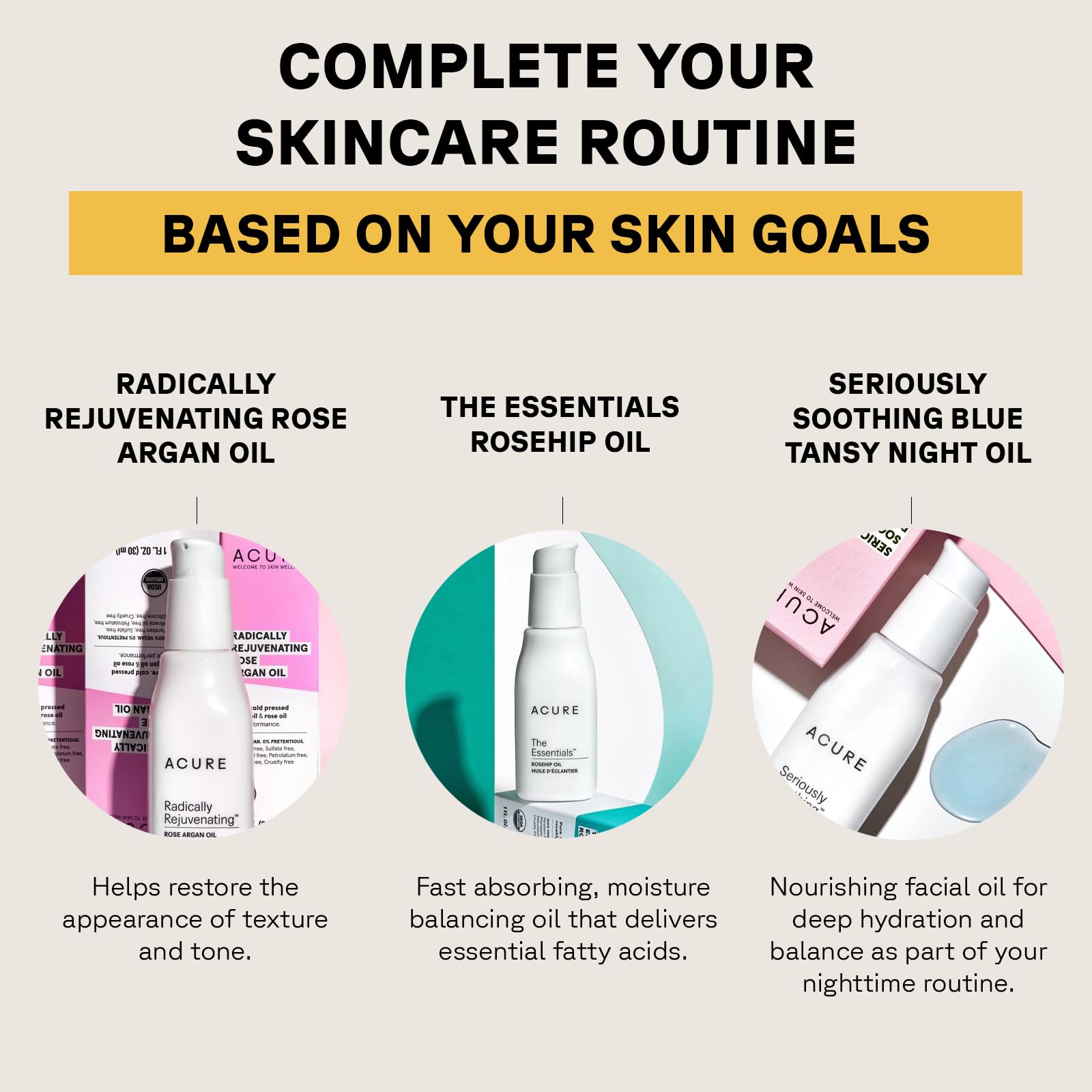 ACURE Radically Rejuvenating Rose Argan Oil | 100% Vegan | Provides Anti-Aging Support | Pure, Cold Pressed & Rich in Vitamin E - Hydrates & Restores | 1 Fl Oz