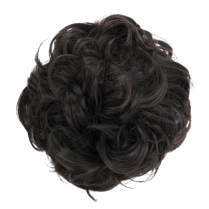 dark brown 4A : PRETTYSHOP Scrunchie Scrunchy Bun Up Do Hair piece Hair Ribbon Ponytail Extensions Wavy Curly or Messy dark brown 4A