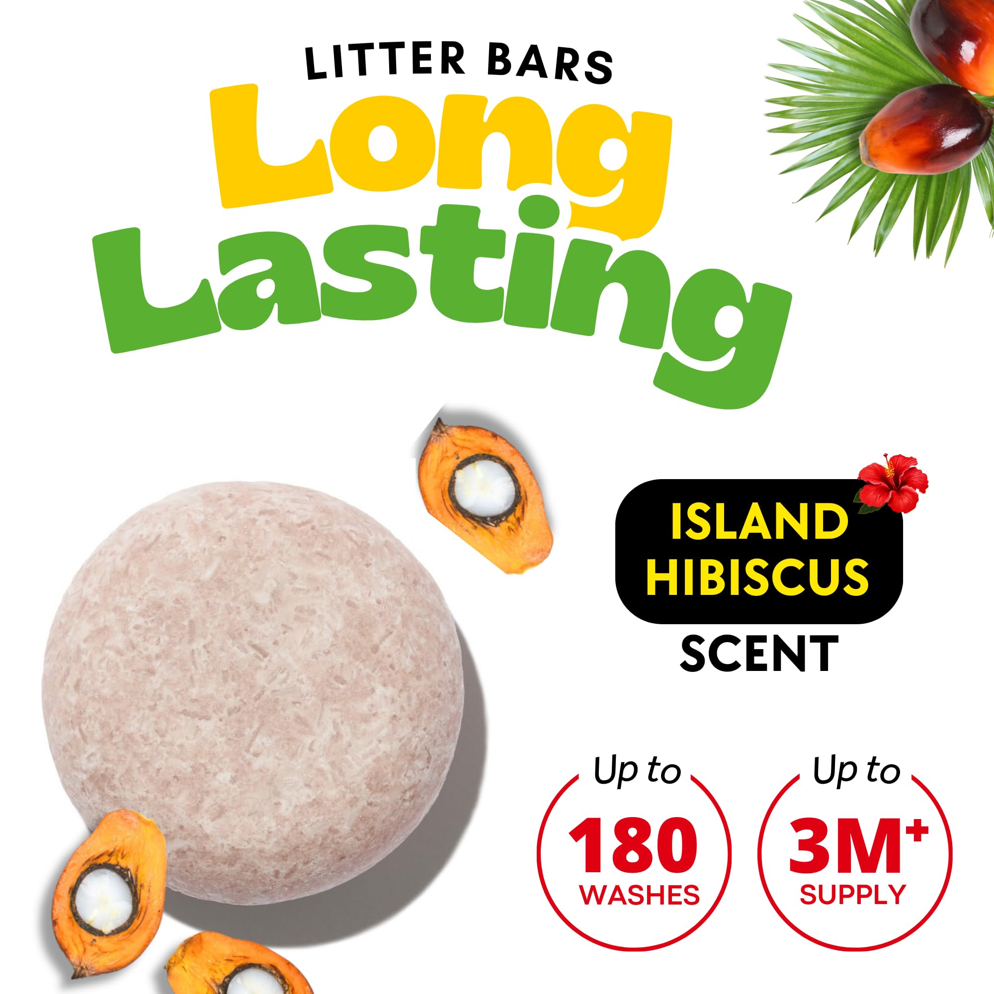 Batana Oil Shampoo & Conditioner Bar Set 3 - For Hair Growth, Thickening, Anti Hair Loss, Volumize, Strengthen, Regrowth for Thinning Hair - Silicone Free, Sulfate Free, Hibiscus Smell