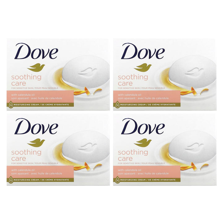 Soothing Care Soap Bar, 4 Bars, 3.75 oz (106 g) Each, Dove