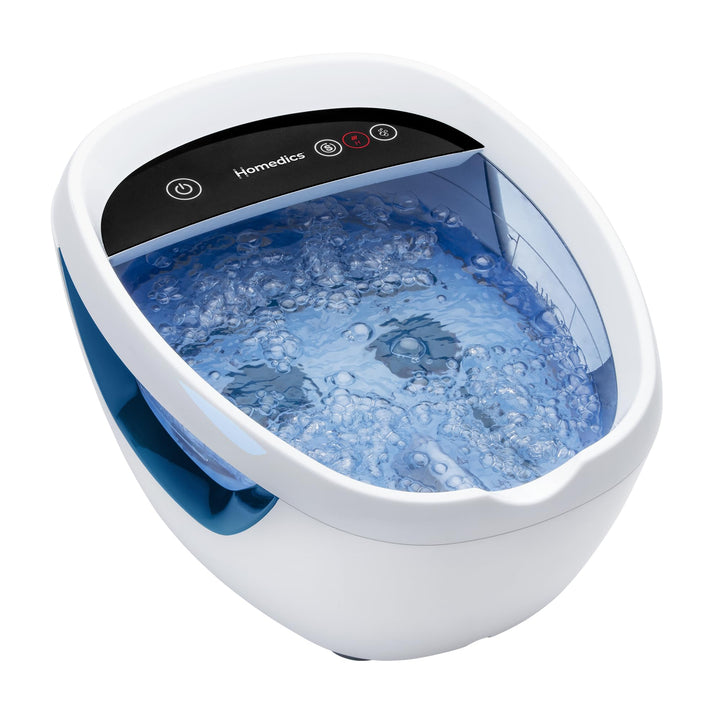 HoMedicsÃ‚® Shiatsu Bliss Footbath with Heat Boost, Foot Spa Massager, Deep Kneading Pedicure Tub, Vibrating Bubbles with Soothing Heat, Portable at-Home Spa