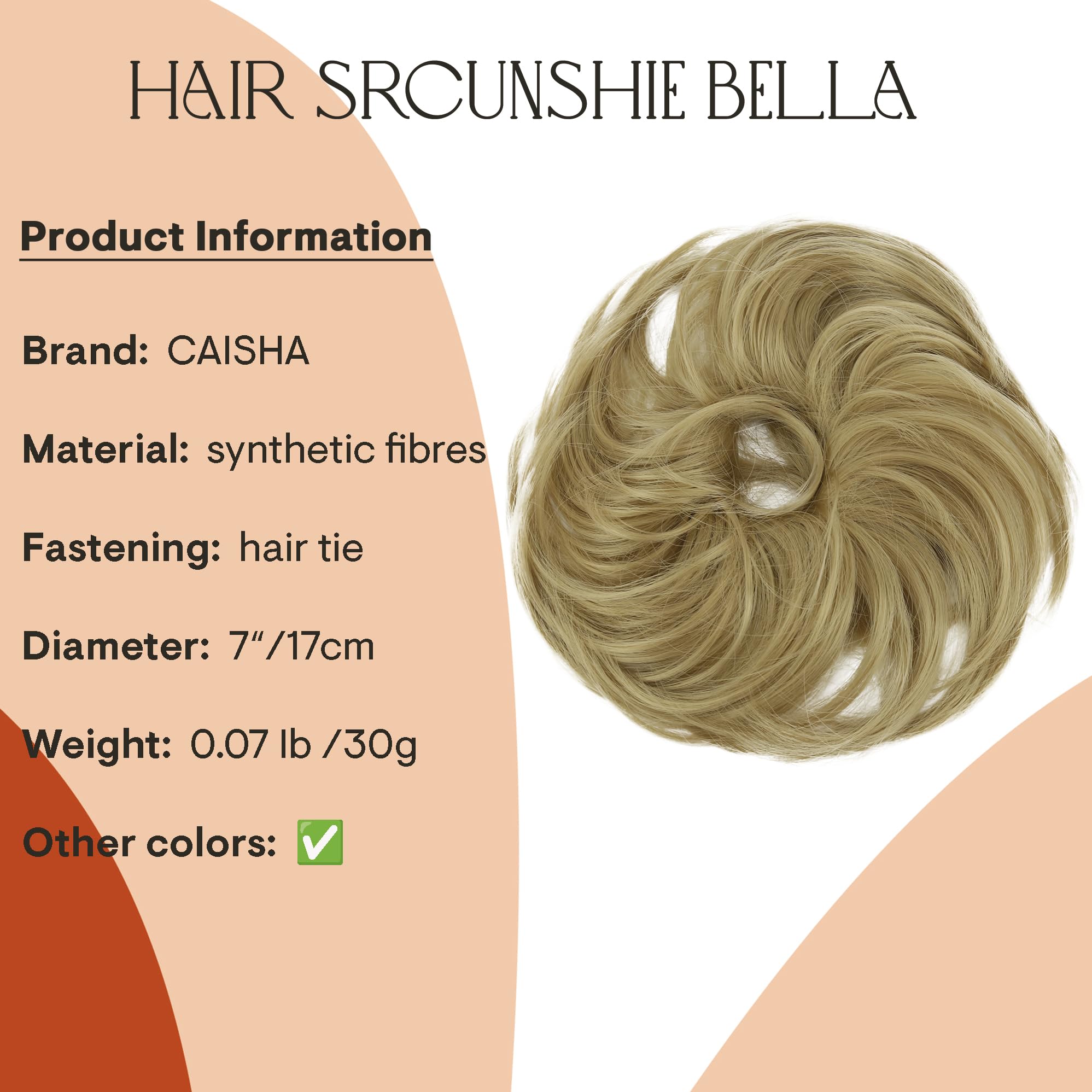 Prettyshop Scrunchie Bun Up Do Hair Piece Hair Ribbon Ponytail Extensions Wavy Curly Or Messy Various Colors (Blonde 25)