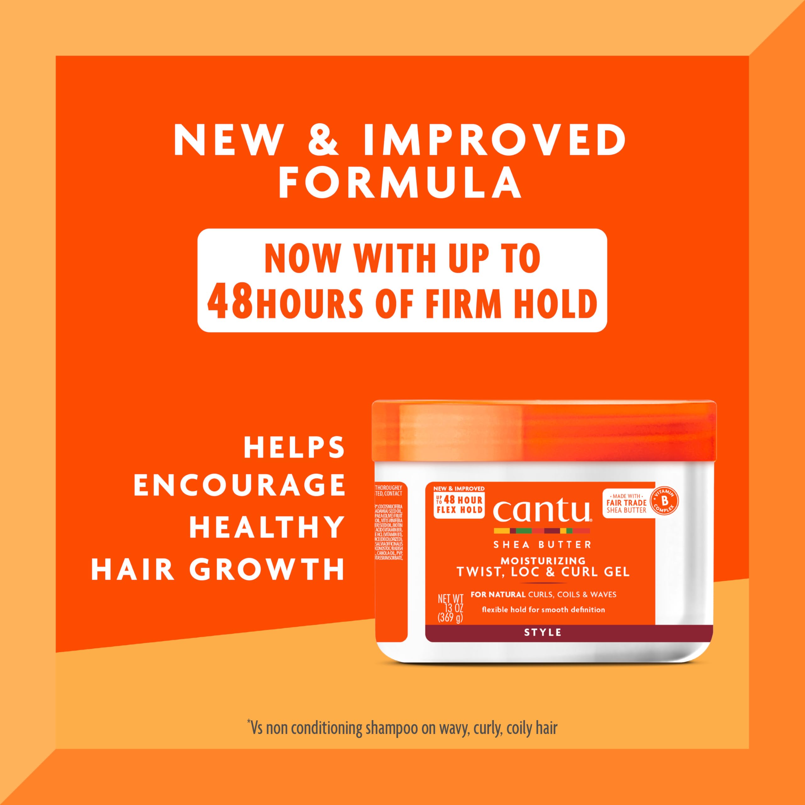 Cantu Moisturizing Twist & Lock Gel with Shea Butter for Natural Hair, 13 oz (Packaging May Vary)