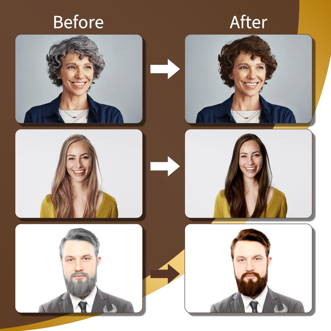 COSMTEK Dark Brown Hair Dye Shampoo for Gray Hair, Instant Natural Hair Color Shampoo for Women & Man, 3-In-1 & Semi-Permanent, Herbal Ingredients & Ammonia-Free, Fast Acting and Long Lasting