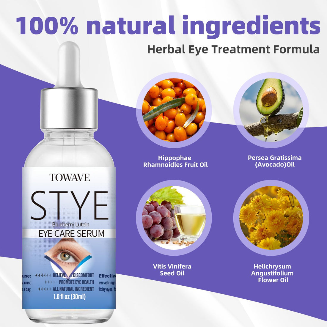Stye Eye Treatment, Natural Relief Drops Serum for Styes Chalazion and Blepharitis, Fast Chalazion Remover for Restore Healthier Eye Skin (1 Floz) (1 Fl Oz (Pack of 1), Original)