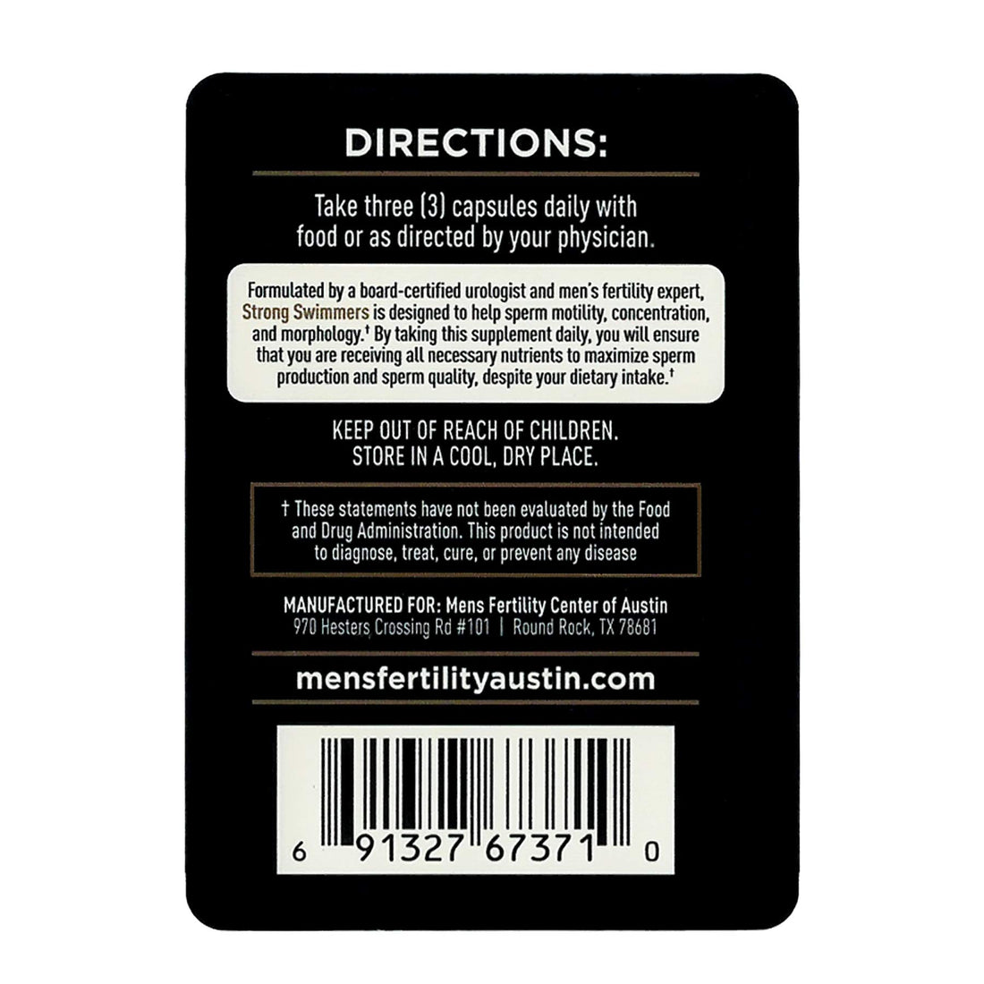 Strong Swimmers - Sperm Enhancement Multivitamin for Men