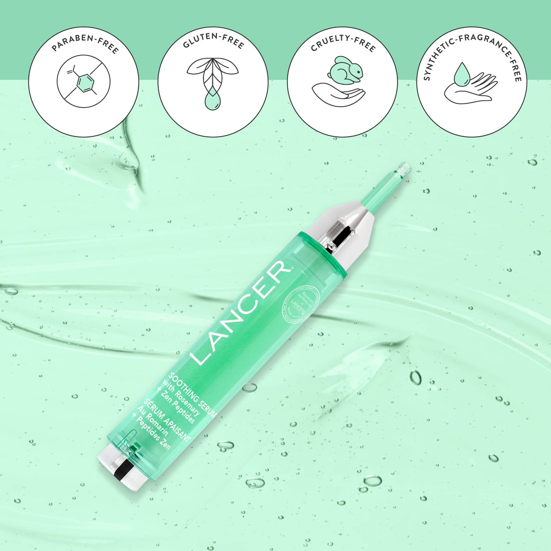 Soothe and Hydrate Serum with Hyaluronic Acid, Dr. Lancer Dermatology Skincare, Gentle Soothing Serum, Paraben, Sulfate, Phthalate, and Synthetic Fragrance Free, For Daily Use