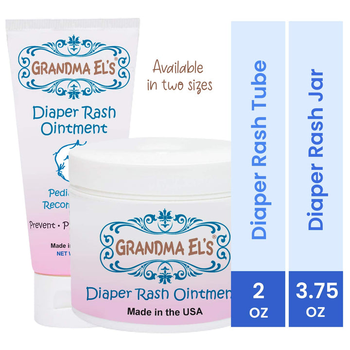 Grandma El’s Diaper Rash Ointment – Gentle Protection & Relief for Baby’s Delicate Skin – Pediatrician-Approved Moisturizing Barrier – Safe for Cloth & Disposable Diapers – 3.75 oz Jar
