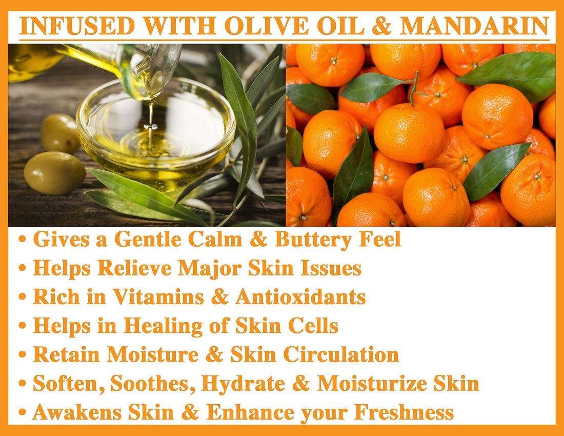 Olivia Care Hard Top Gift Box of 4 Soaps, Mandarine, 20-Ounce Boxes