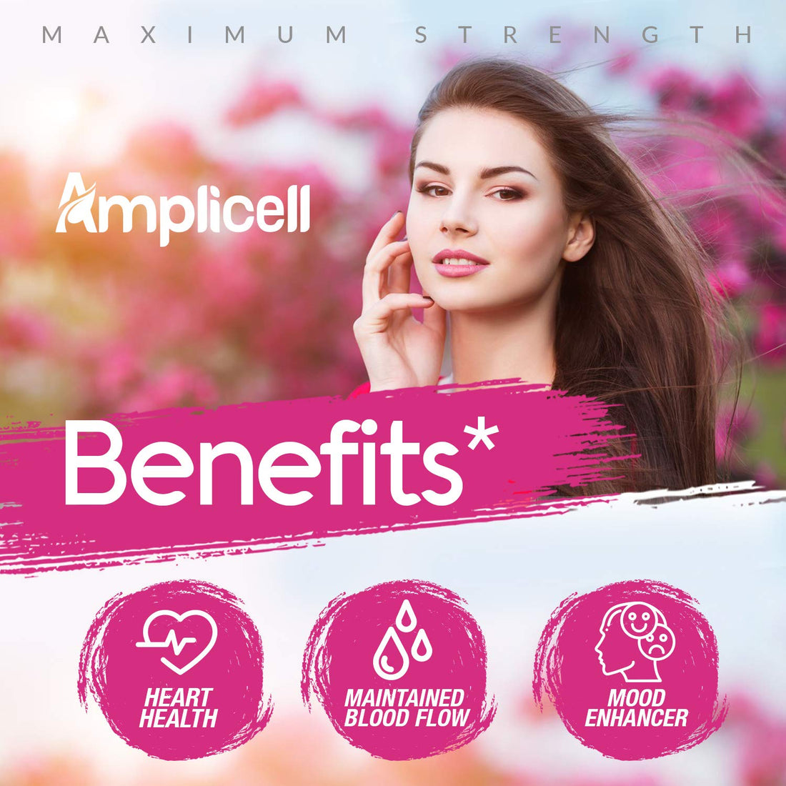 AMPLICELL Female Enhancement - Libido Booster, Hormone Balance for Women - Intimacy & Mood Support - Energy Pills with Epimedium, Dong Quai, Ginseng, Maca Root Powder & Multi-Vitamins A, B12-60 Ct