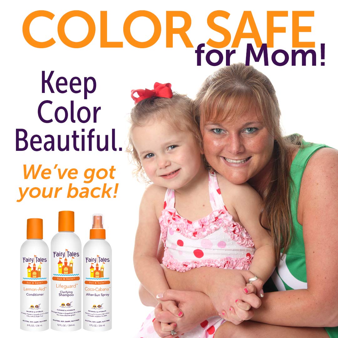 Fairy Tales Swim Shampoo 12oz and Conditioner 8oz for Kids | Made with Natural Ingredients in the USA | No Parabens, Sulfates, or Synthetic Dyes