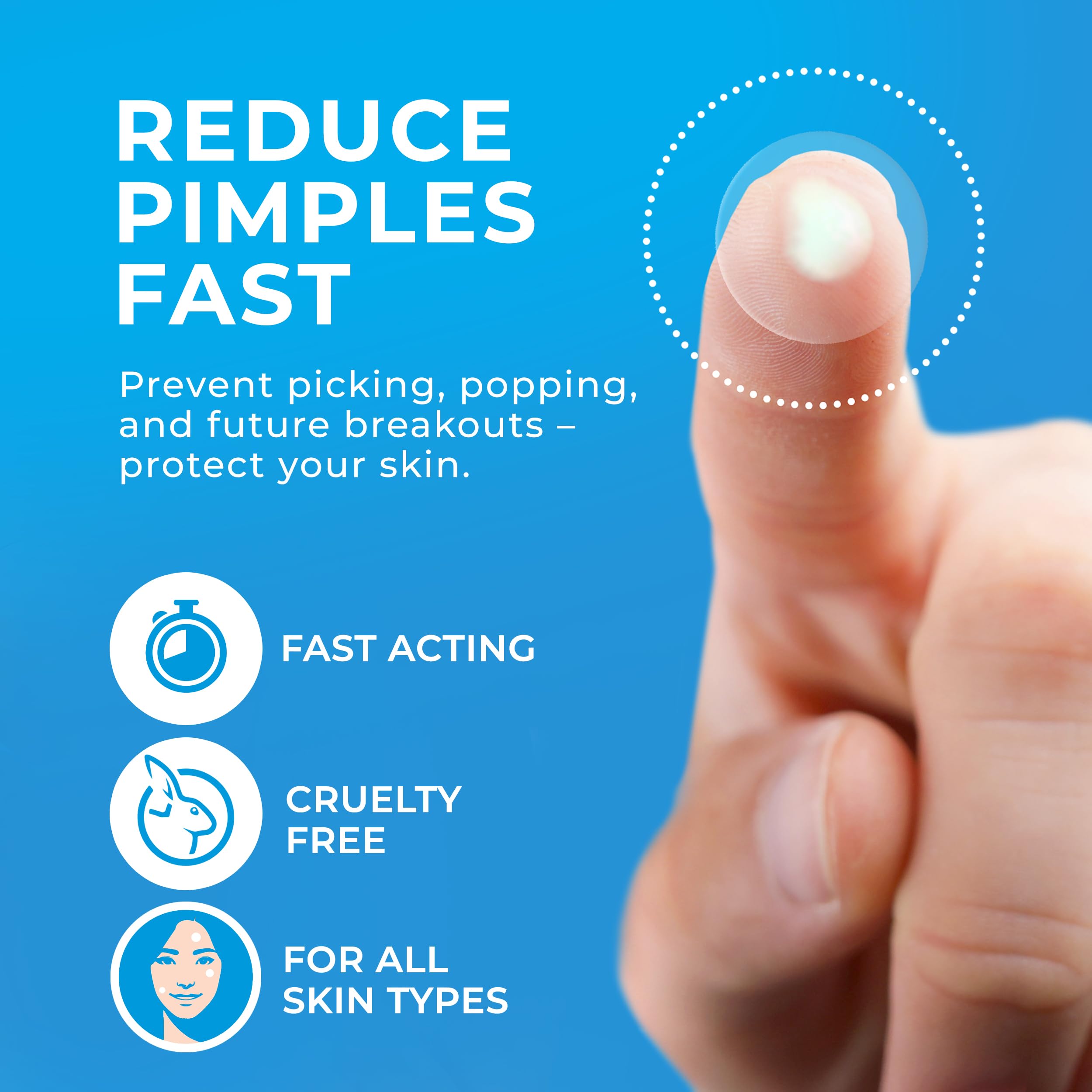 PatchRx Pimple Patches for Face (240 Patches), Hydrocolloid Acne Patches with Tea Tree Oil, Pimple Patch Pimple Stickers - Hydrocolloid Patch Acne Dots - Acne Pimple Patches For Face - Zit Patches