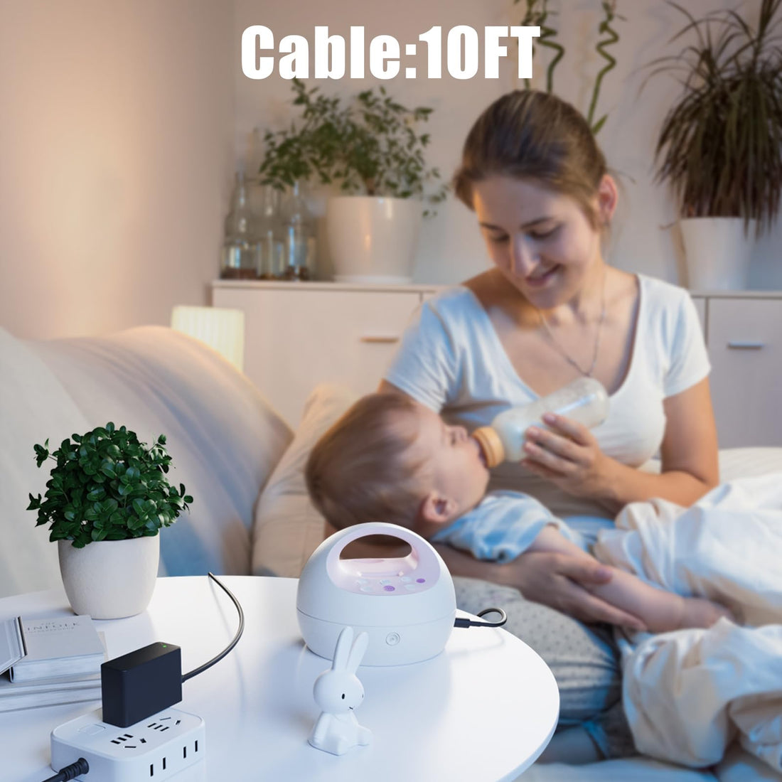 12V Pump Charger for Spectra S1, S2, Plus, S3 Pro, SG Synergy Gold, SPS100, SPS200, M1, 10FT Power Cord Charging Cable - Led Light (Black)