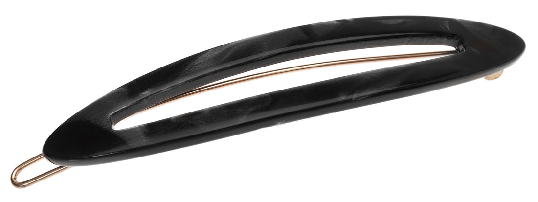 Nacro Black : France Luxe Sliver on Tige Boule Barrette - Nacro Black