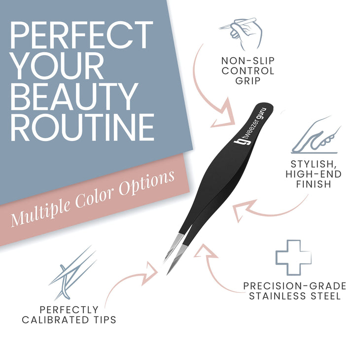 Tweezer Guru Yellow: Tweezers For Ingrown Hair By Tweezerguru - Best Stainless Steel Professional Pointed Tweezer â€“ Precision Eyebrow And Splinter Removal Tweezers (Yellow)