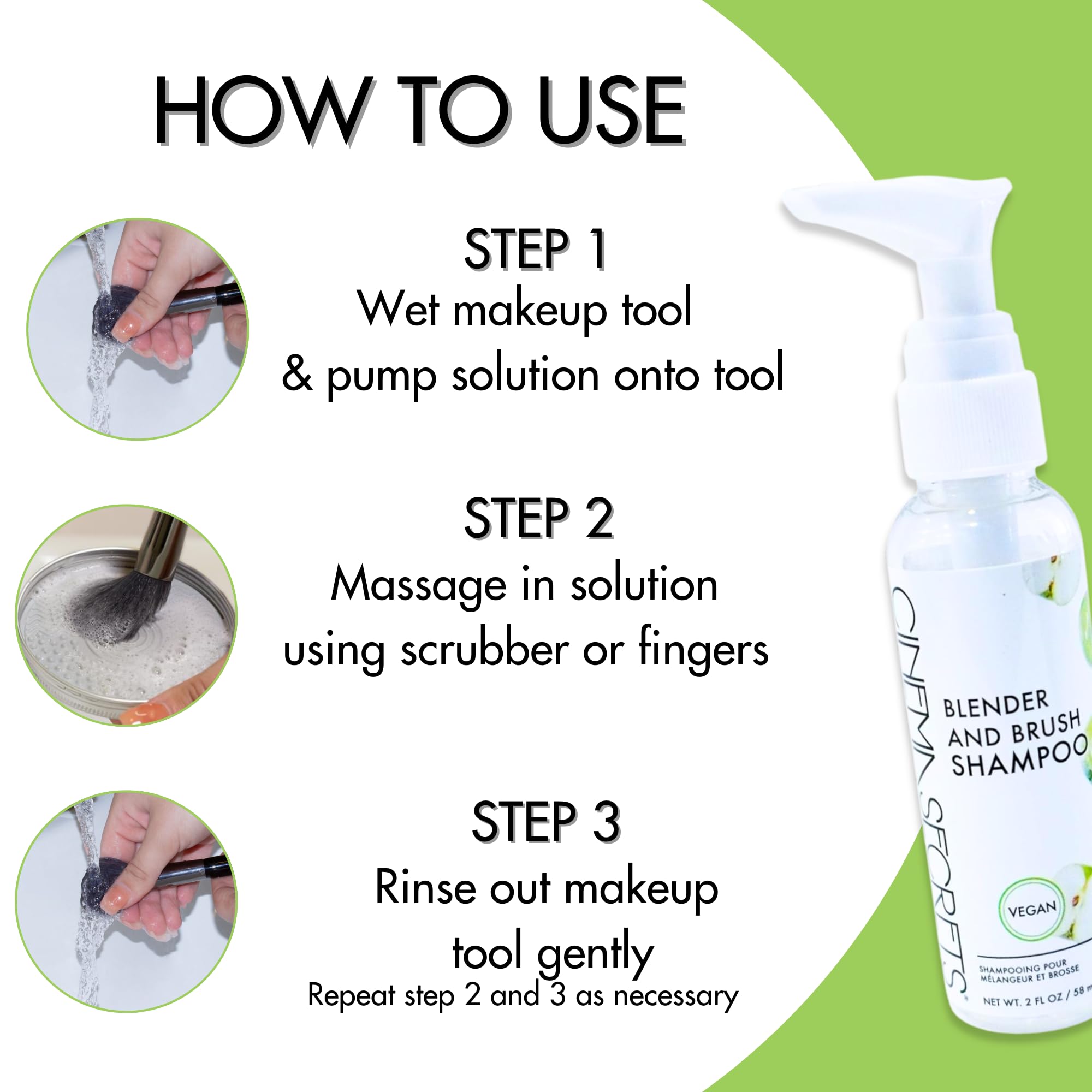 Cinema Secrets Brush & Sponge Cleansing Shampoo, 2oz