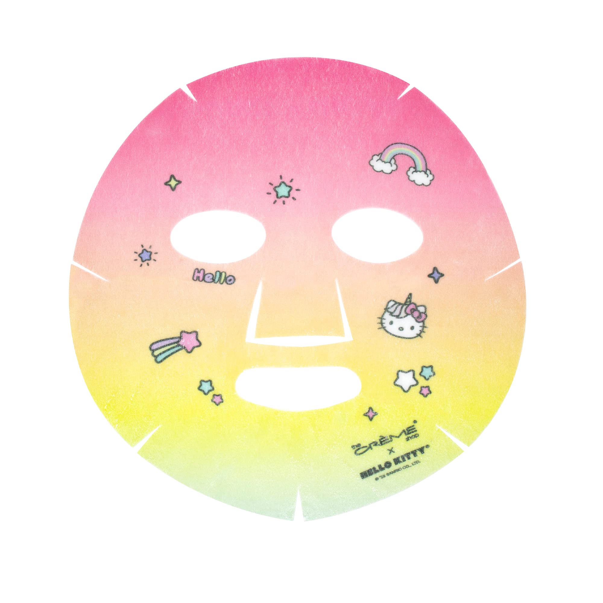 The Crème Shop Hello Kitty Shooting Stars Vitamin C + Shimmering Pearl Essence Sheet Mask, Paraben-Free, Sulfate-Free & Cruelty-Free Korean Face Mask - 3 Pack