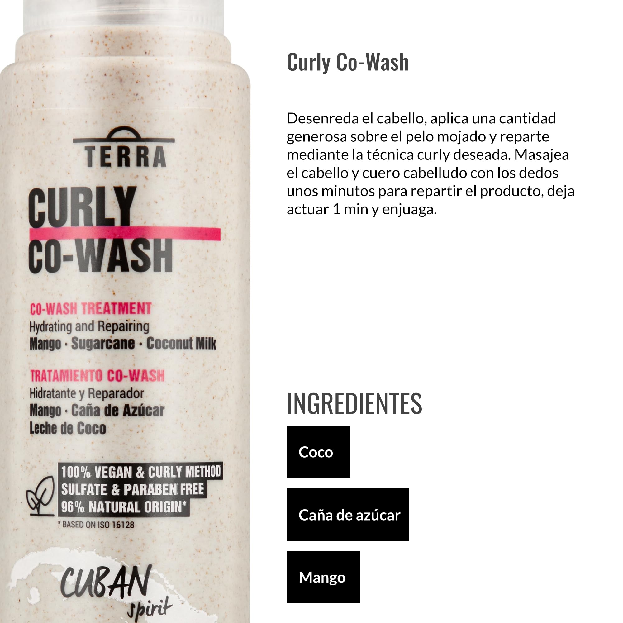 LENDAN - Curly Method Co-Wash - Terra Curly Co-Wash - 300 ml - Gentle Cleansing - Defined Curls Without Weighing Down - Deep Hair Hydration - Reduces Frizz