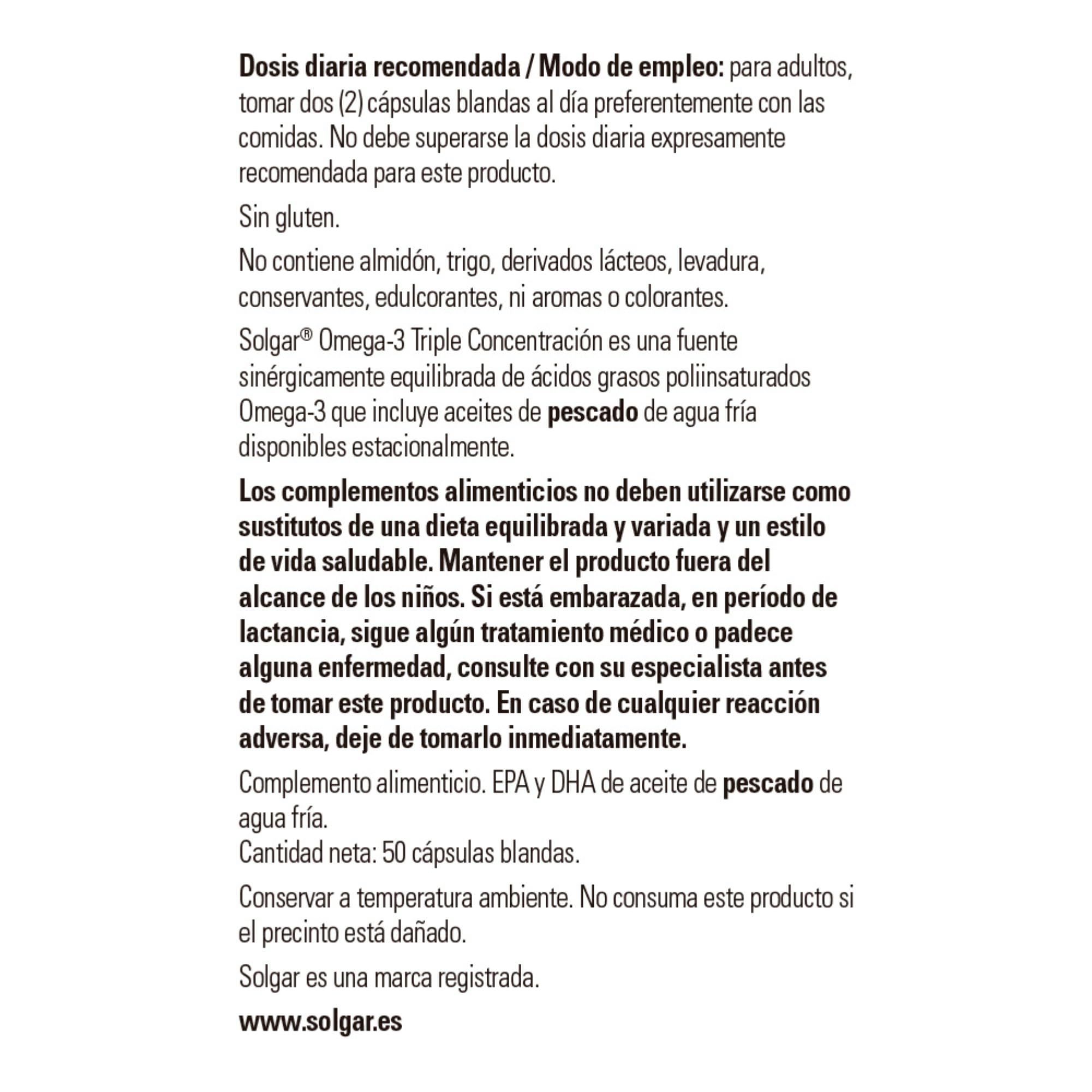 SOLGAR Triple Strength Omega 3 950 mg - 50 Softgels - Supports Joint & Skin Health - Non-GMO, Gluten Free, Dairy Free - 50 Servings