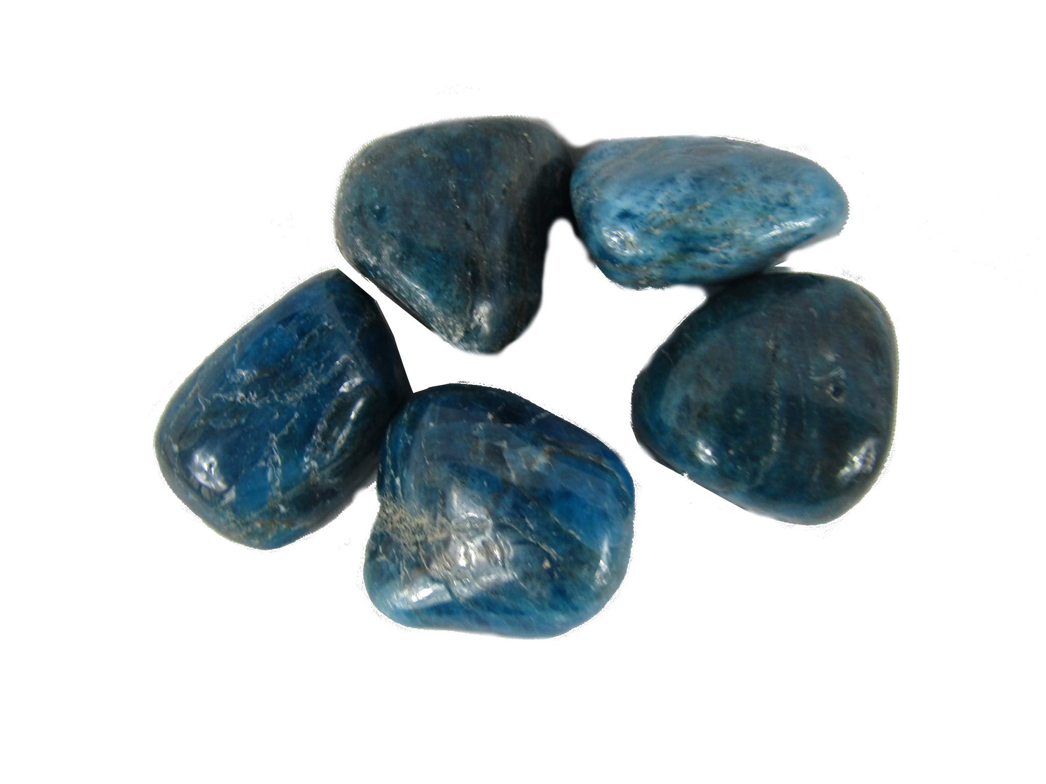 Blue Apatite Extra Grade Tumble Stone (20-25mm) - 5 Pack