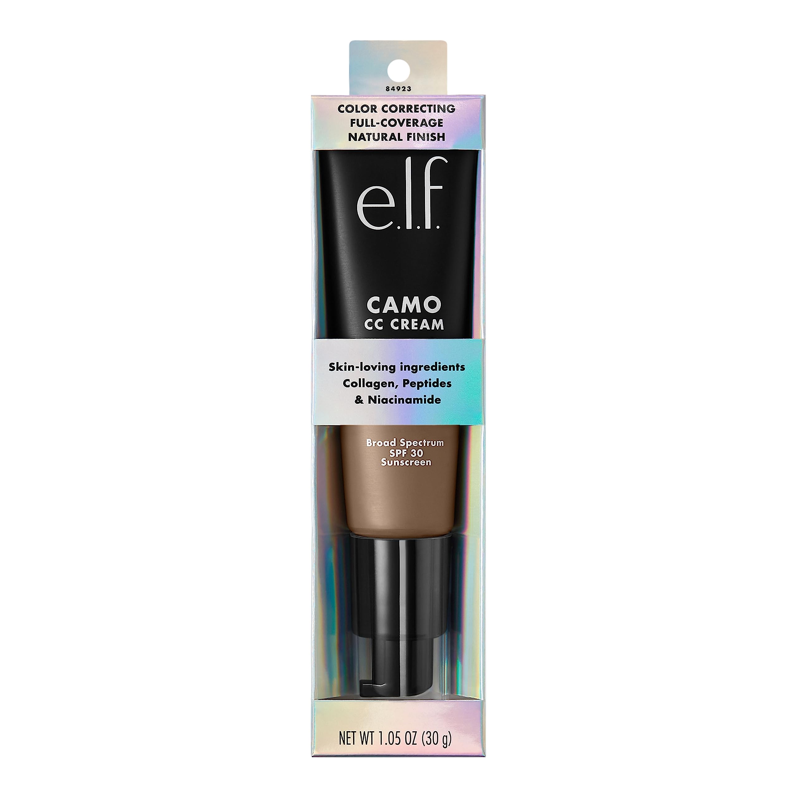 e.l.f. Camo CC Cream | Color Correcting Full Coverage Foundation with SPF 30 | Deep 510 C | 1.05 Oz (30g)