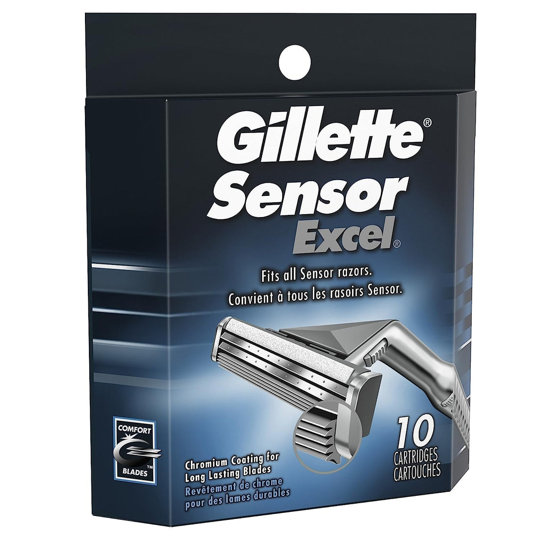 Gillette Sensor Excel Shaving Cartridges For Men - 10 ea (Packaging May Vary)