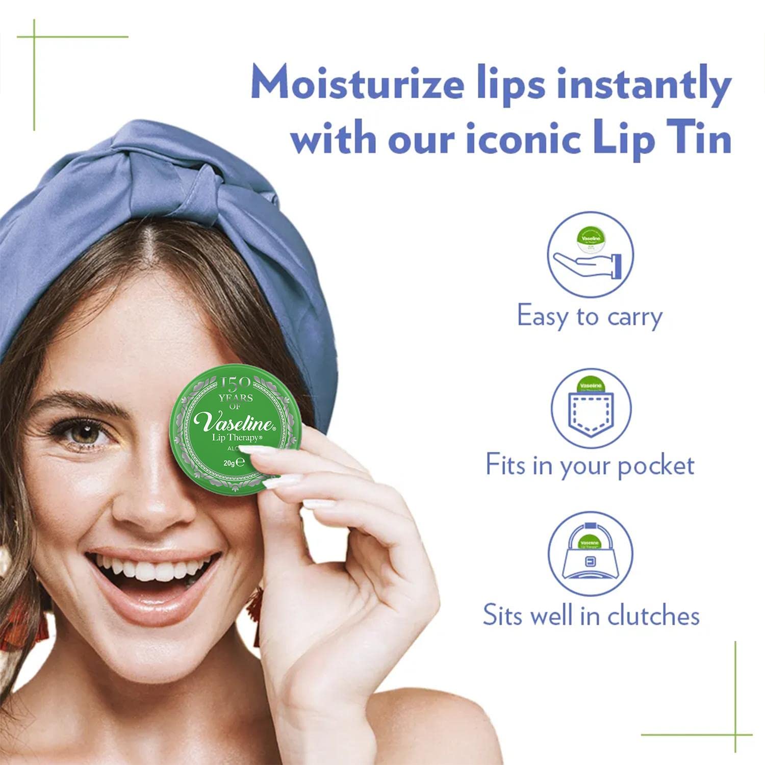 Vaseline Lip Therapy | Vaseline Lip Balm | Lip Moisturizer for Very Dry Lips | Aloe | 20g