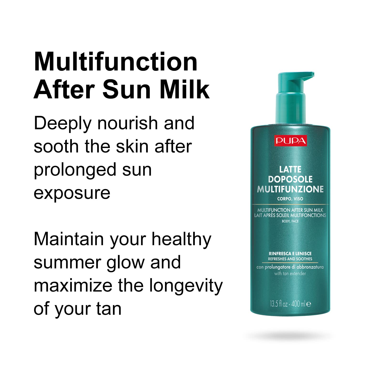 PUPA Milano Multifunction After Sun Milk by Milano for Women - 13.5 oz Body Milk