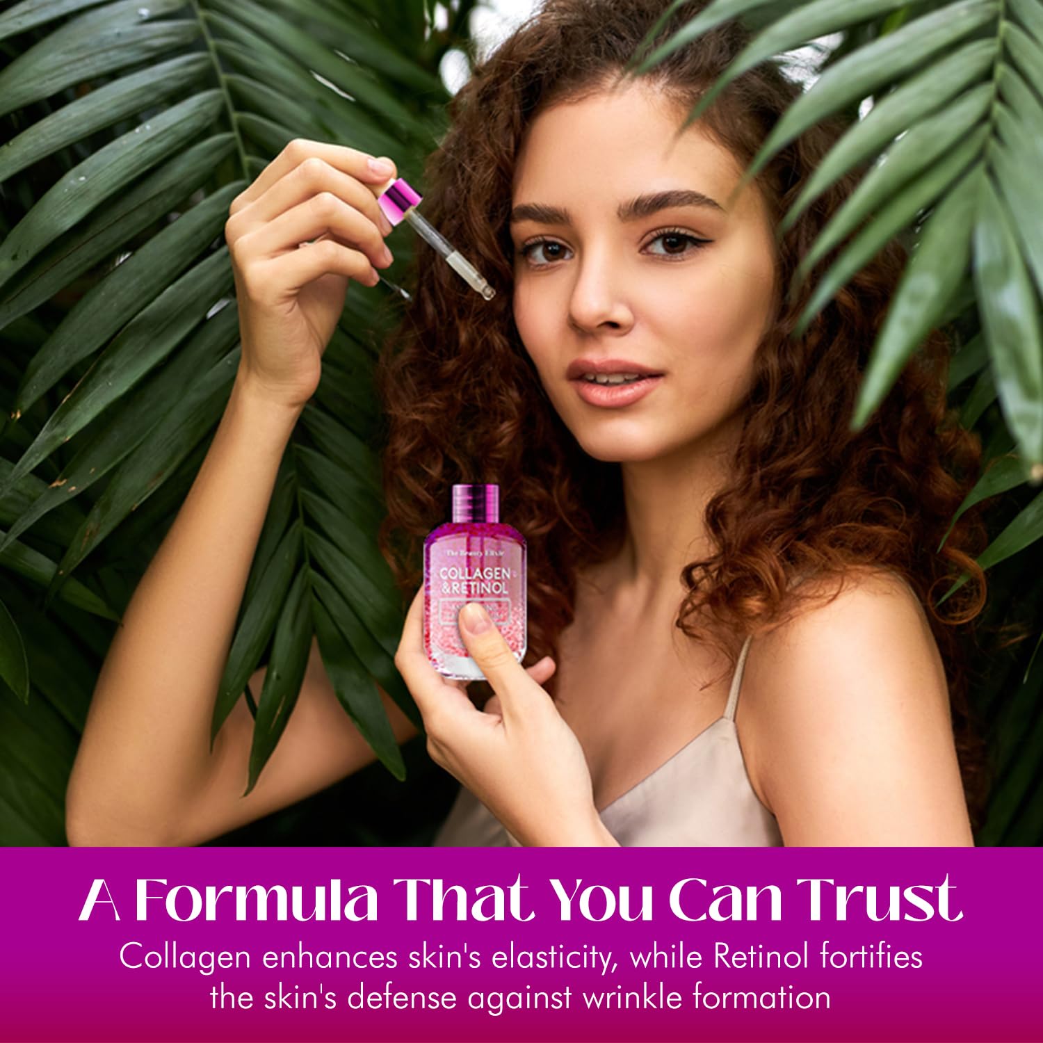 Beauty Elixir Collagen & Retinol Face Serum - Restores, Smooths & Reduces Wrinkles - Dermatologist Tested, Natural Ingredients, Clean Beauty & Cruelty-Free Korean Skin Care - 1.69 Fl. Oz