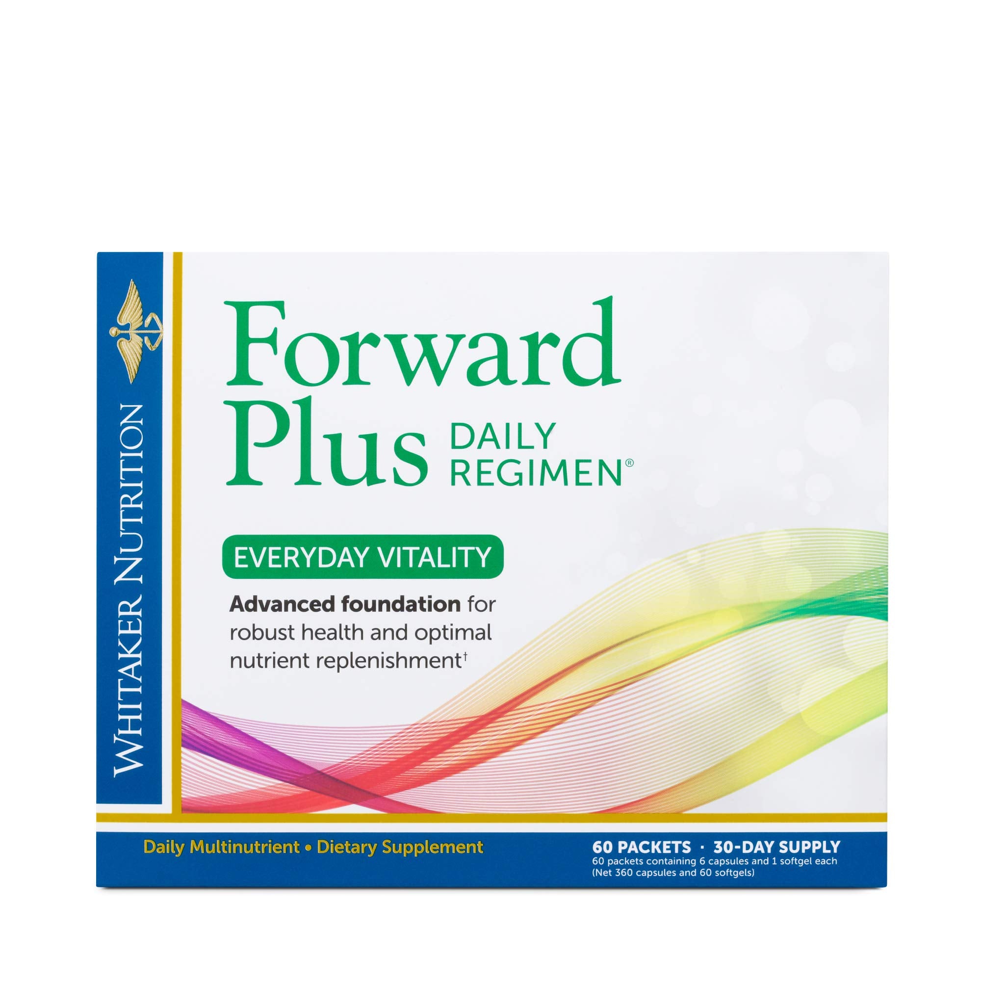 Dr. Whitaker's Forward Plus Daily Regimen - Comprehensive Multivitamin Supplement Supports Optimal Energy, Strength, Vitality, and Stamina - 60 Packets (30-Day Supply)
