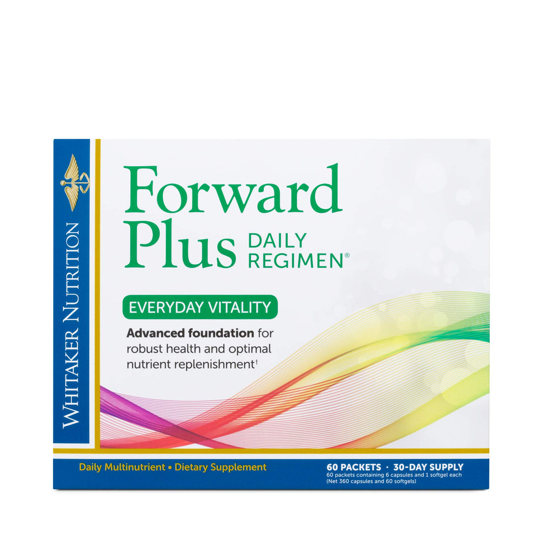 Dr. Whitaker's Forward Plus Daily Regimen - Comprehensive Multivitamin Supplement Supports Optimal Energy, Strength, Vitality, and Stamina - 60 Packets (30-Day Supply)