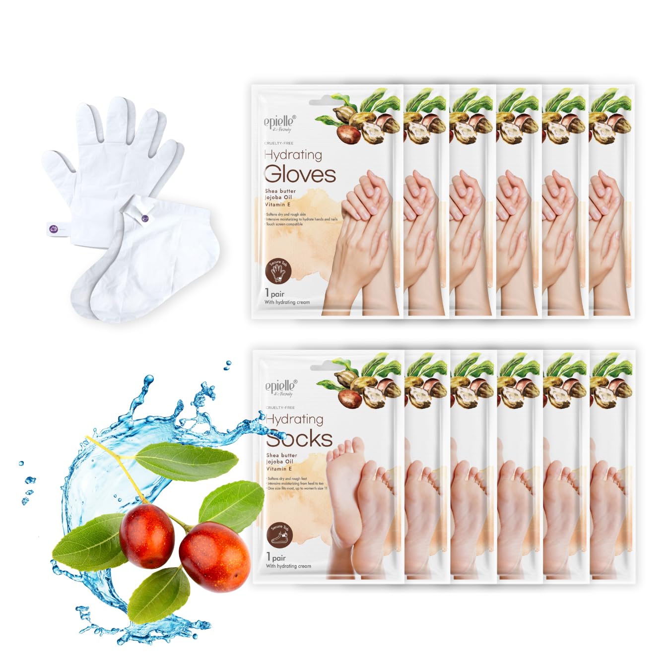 0328 0329 Hydrating Glove Sock-12pk