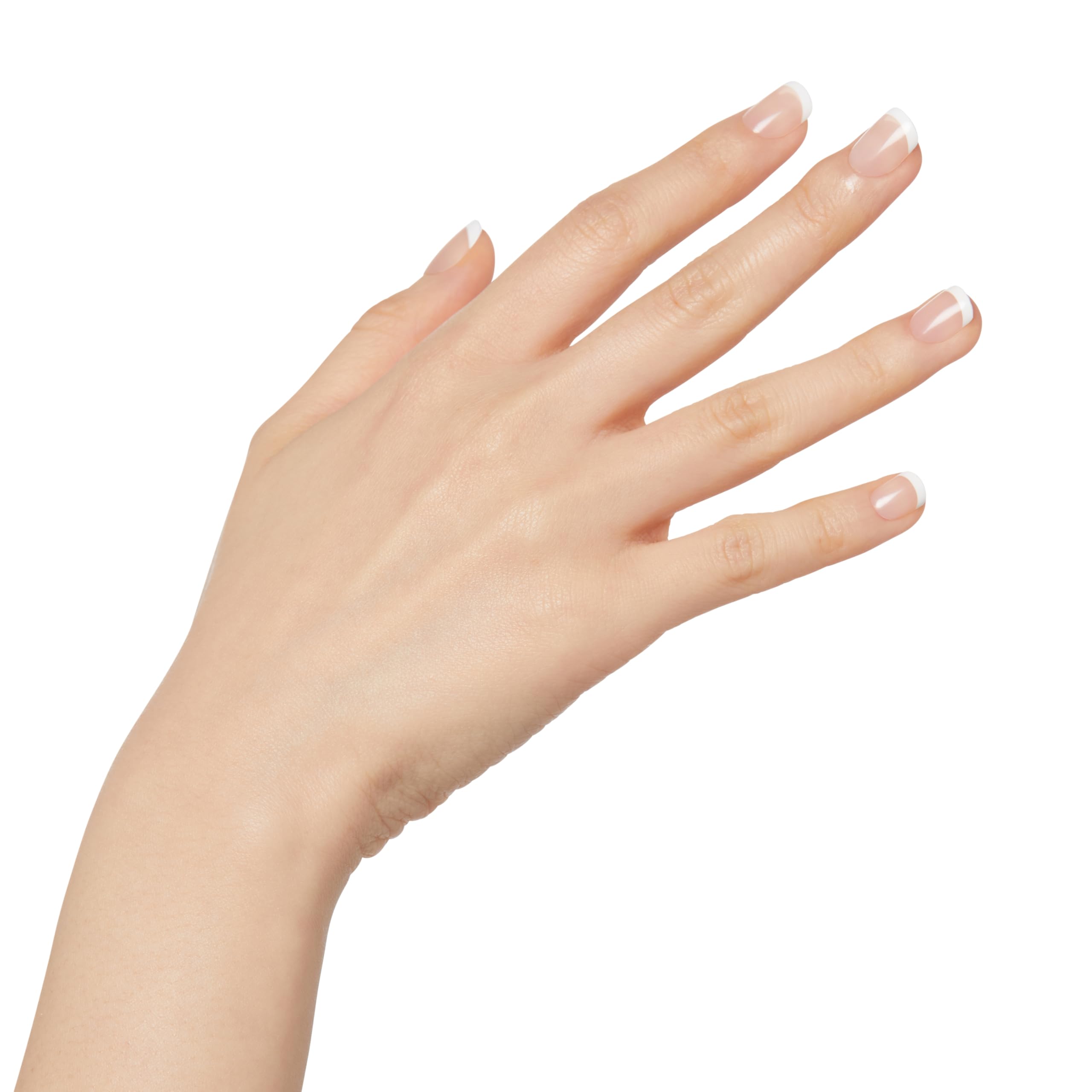 KISS Salon Acrylic, Press-On Nails, Nail glue included, 'Crush Hour', French, Petite Size, Squoval Shape, Includes 28 Nails, 2g Glue, 1 Manicure Stick, 1 Mini File