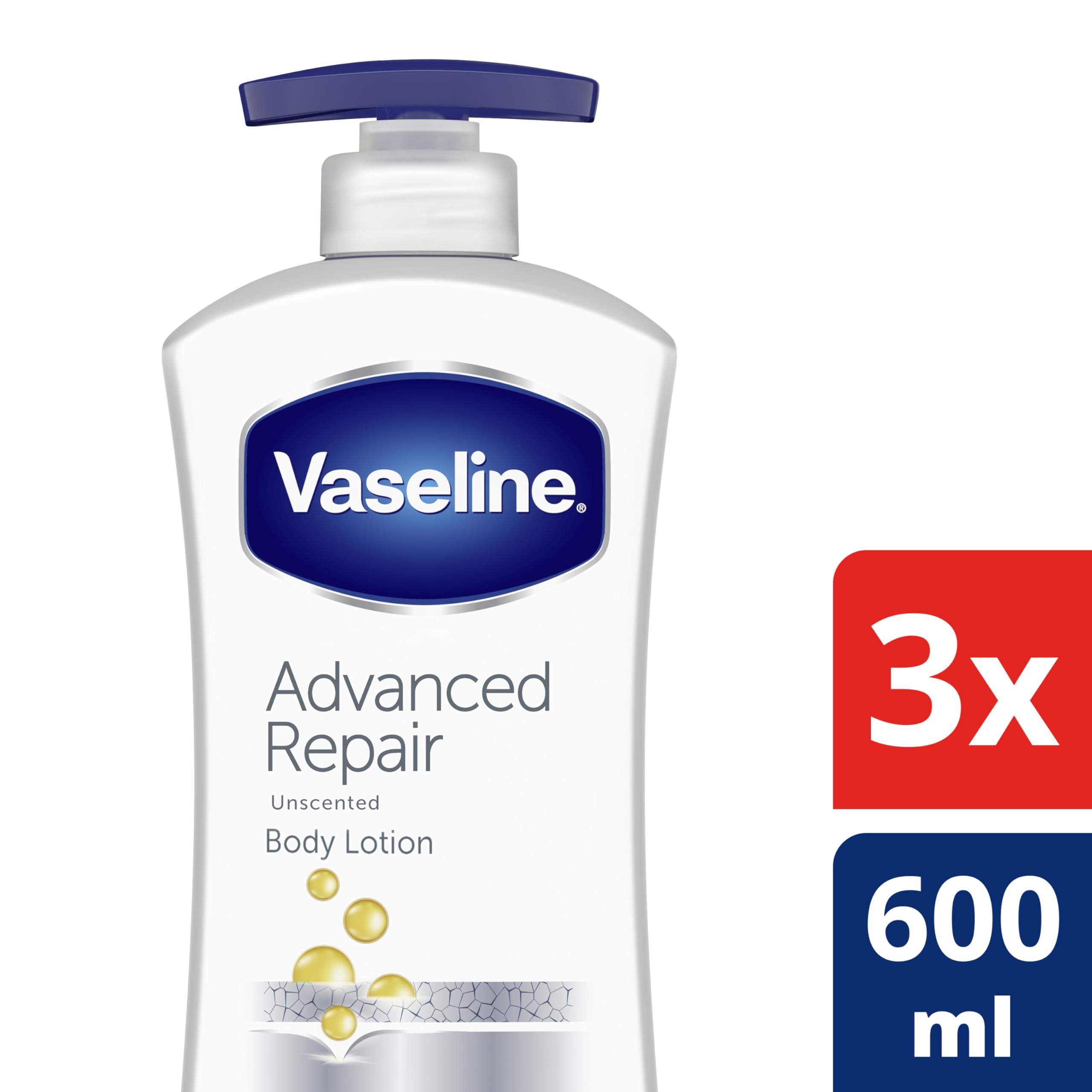Vaseline 20.3 oz, 3 Count , Advanced Repair Unscented : Intensive Care Lotion, Advanced Repair Unscented 20.3 oz, 3 Count.