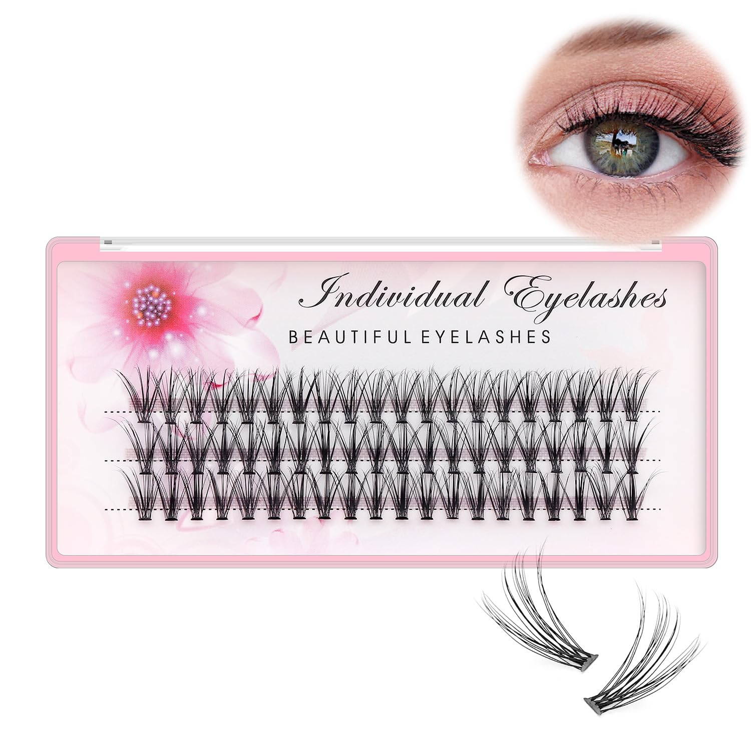 20 Root Hot Sale Grafting false eyelashes False Eyelashes Individual Natural Long Mink Fake Eyelashes Extension Handmade (12mm)