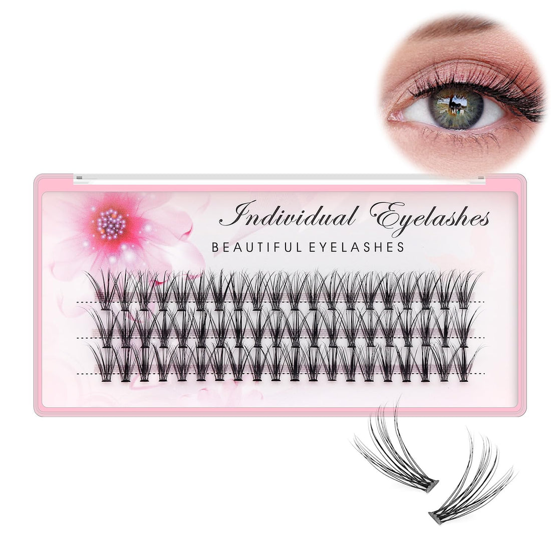 20 Root Hot Sale Grafting false eyelashes False Eyelashes Individual Natural Long Mink Fake Eyelashes Extension Handmade (12mm)