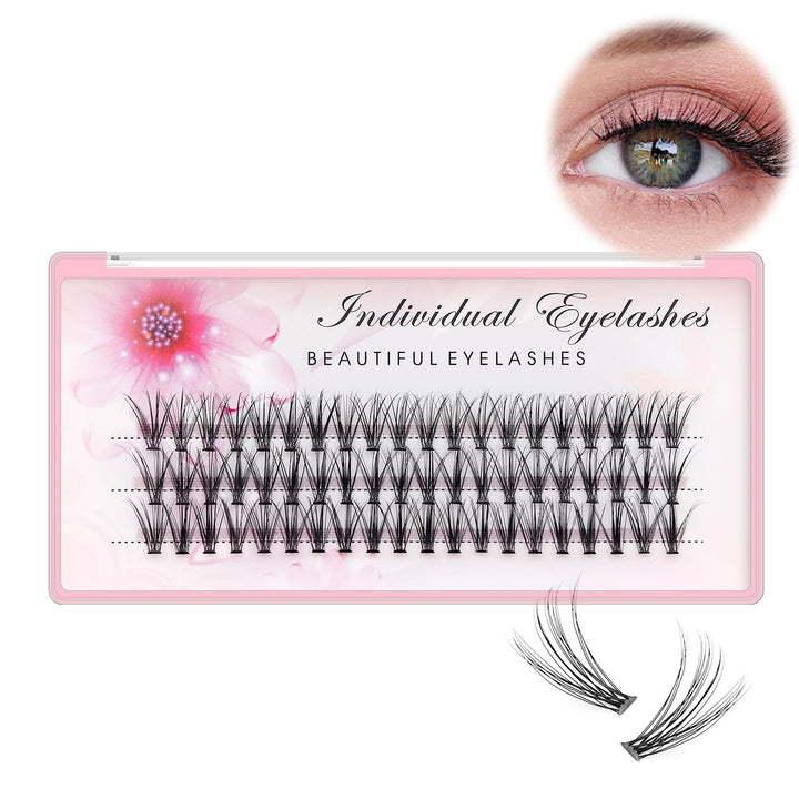 20 Root Hot Sale Grafting false eyelashes False Eyelashes Individual Natural Long Mink Fake Eyelashes Extension Handmade (12mm)