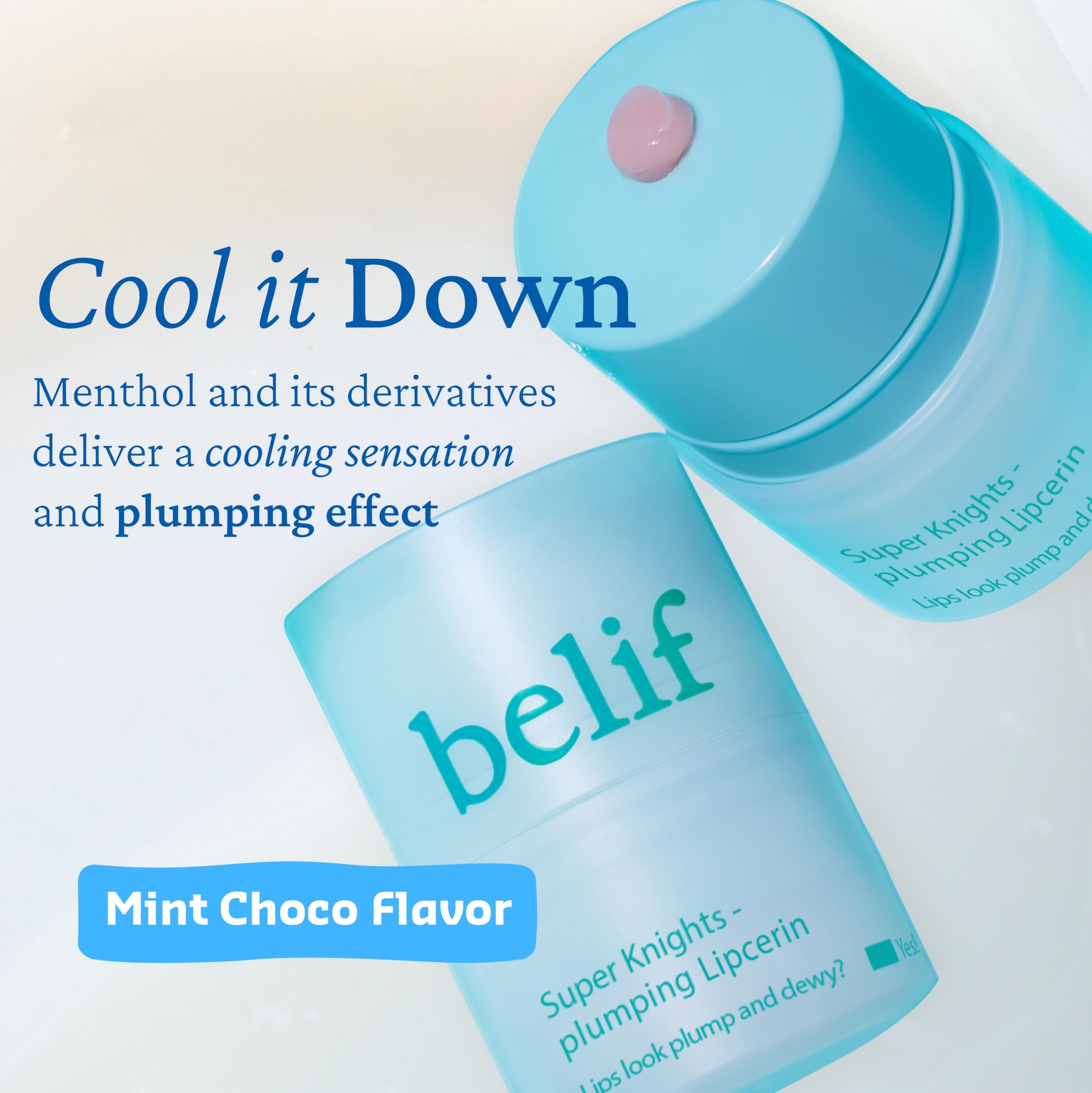 belif Super Knights Lipcerin - Plumping Lip Butter Balm with Hyaluronic Acid & Vitamin C | Hydrating Korean Lip Care for Teens & Women | Smooths Texture & Strengthens Barrier | Ideal Gift