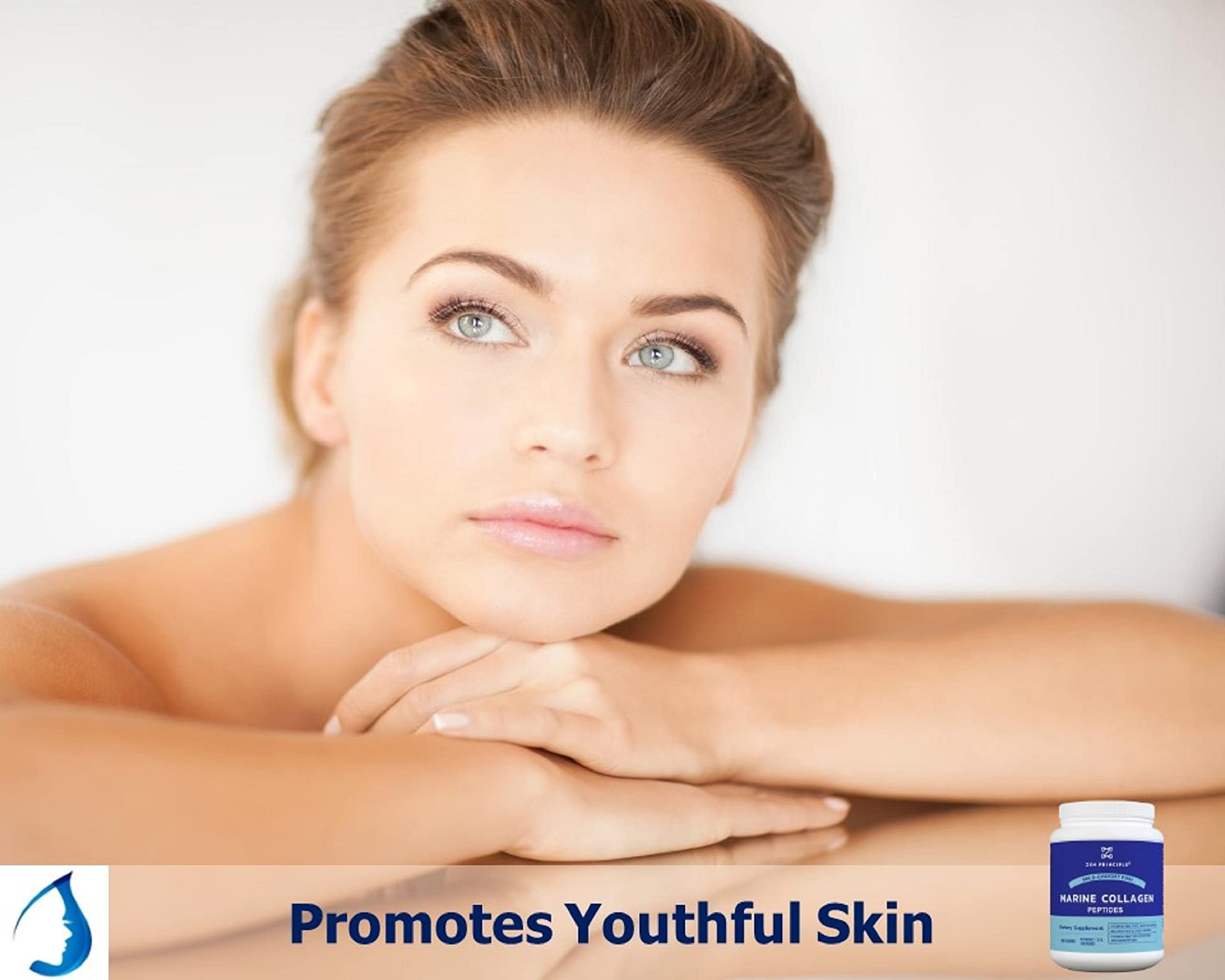 Zen Principle Marine Collagen Peptides Powder 1.5 lb. Wild-Caught Fish, Non-GMO. Supports Healthy Skin, Hair, Joints and Bones.Hydrolyzed Type 1 & 3 Protein. Amino Acids.Unflavored, Easy to Mix.