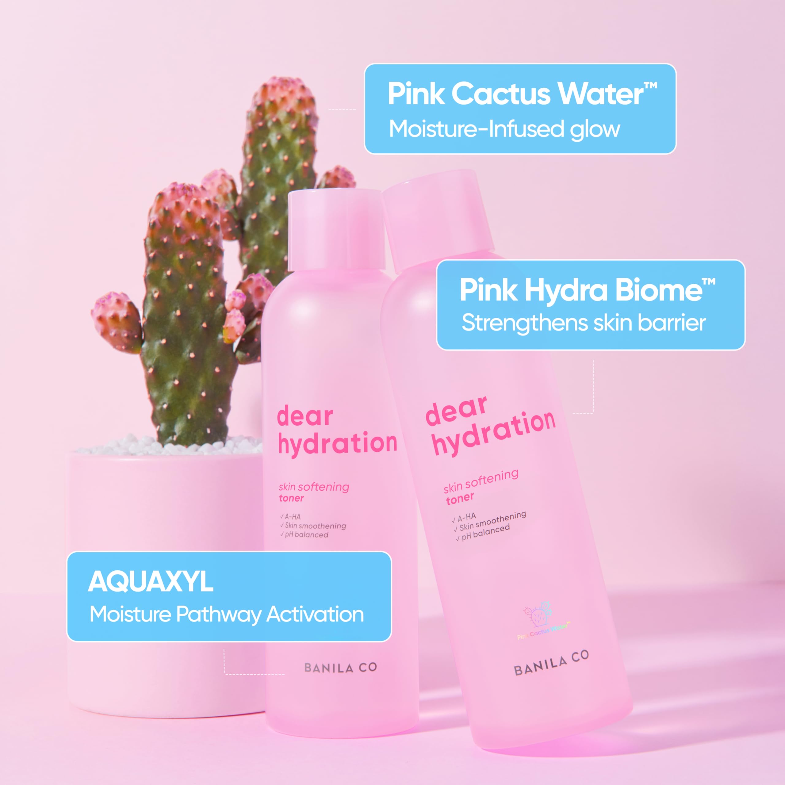 BANILA CO Dear Hydration Skin Softening Toner | Mild pH & Alcohol-Free | Dermatologist Tested | Balances, Hydrates, Gentle Exfoliation Moisturizing Toning Water with AHA (200ml / 6.76 fl oz)