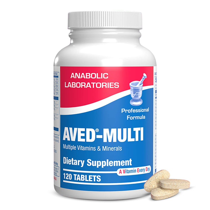 Anabolic Laboratories Daily Multivitamin for Men and Women - 120 AVED Daily Multi Vitamin and Minerals Supplement Tablets with Iron for Daily Health